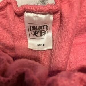 County FB Pink Sweatpants with rhinestones